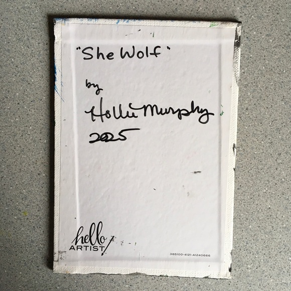 Original Artwork - “She Wolf” 5x7" Acrylic on Canvas board - Picture 6 of 9
